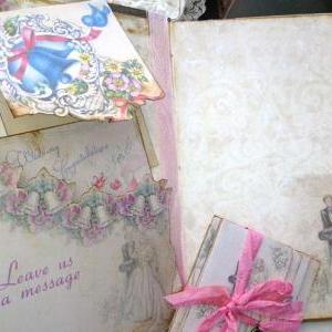 Wedding Guest Book - Vintage Custom..
