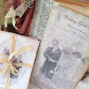 Edwardian Themed Wedding Guest Book - Downton..