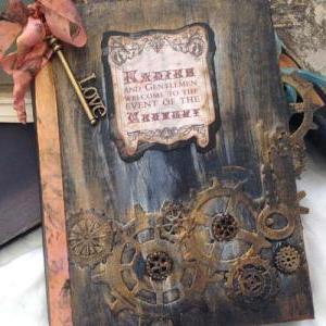 Steampunk Wedding Guest Book - 24 Pages