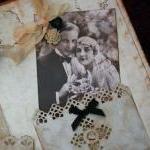 Wedding Guest Book - Vintage Style In Ivory And..