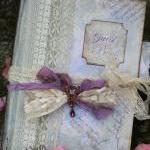 Lavender Wedding Guest Book - Vintage Style -..