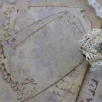 Lace Wedding Guest Book Shabby Chic Style Mint..