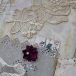 Lace Wedding Guest Book Shabby Chic Style Mint..