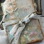 Lace Wedding Guest Book Vintage Cottage Style -..