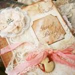 Custom Vintage Style Guest Book For Wedding -..