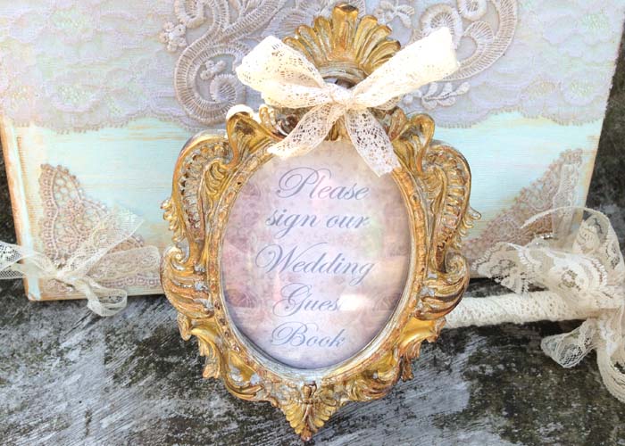 Sign Our Wedding Guest Book Sign - Vintage Style