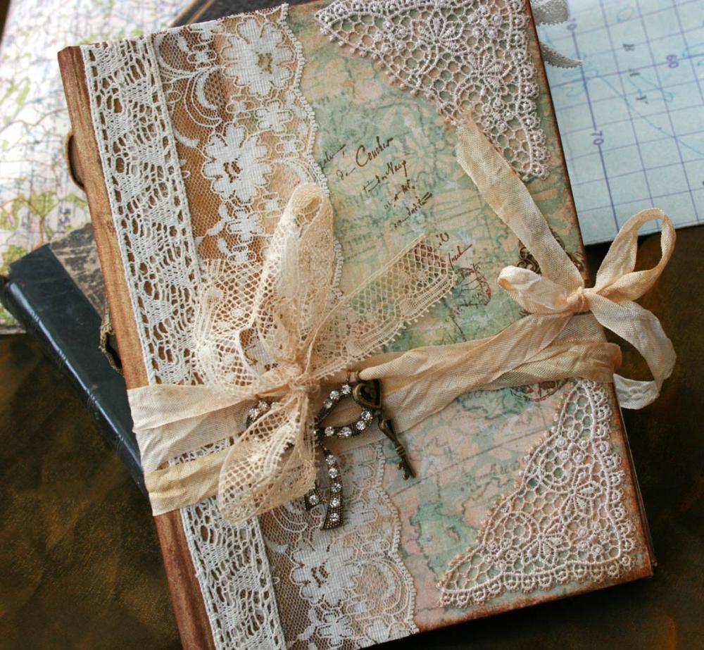Wedding Guest Book - Our Journey Of Love - Vintage Style - Custom Made - Has 24 Pages